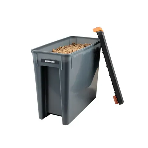 Traeger Pellet Bin And Lid Storage Open