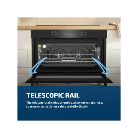 Beko 90cm Black Built In Oven BBWMT12300XS Rail