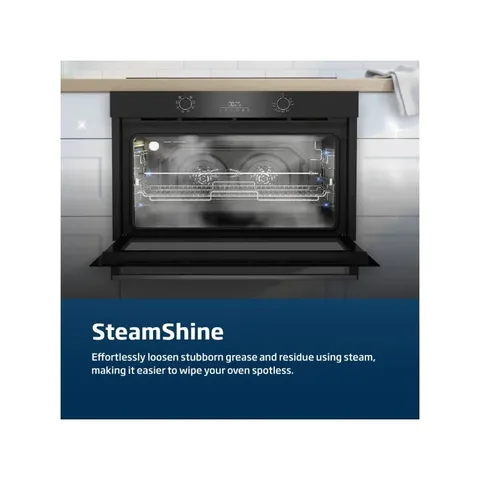 Beko 90cm Black Built In Oven BBWMT12300XS SteamShine