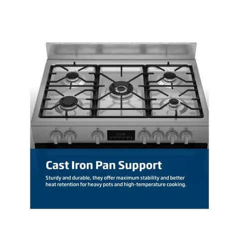 Beko 90cm Twin Fan Gas Electric Cooker BGTW11225EX Support