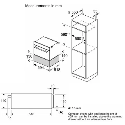 Bosch 14cm Series 8 Warmer Drawer BIC7101B1 Installation