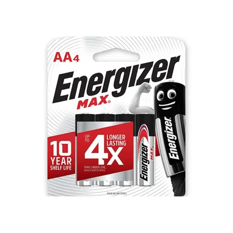 ENERGIZER MAX ALKALINE AA CARD 4