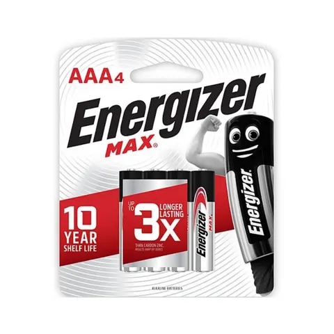 ENERGIZER MAX ALKALINE AAA CARD 4