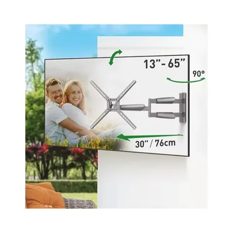 Barkan 13- 65 Full Motion Extra Long TV Wall Bracket BM343XLOD Side