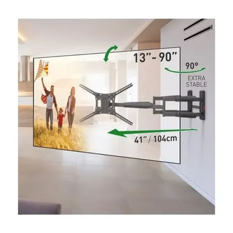 Barkan 13-90 Full Motion Extra Long TV Wall Bracket BM466XP Movement