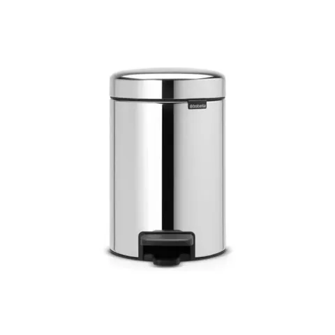 Brabantia 3L NewIcon Matt Steel Pedal Bin BRABAN/3L/MATT Front
