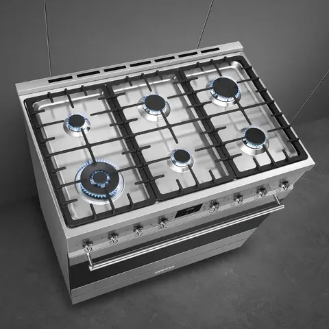 Smeg 90cm Gas  Electric Cooker C9MAXSSA2 top view