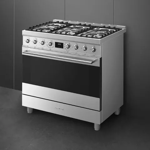 Smeg 90cm Stainless Steel Gas  Electric Cooker C9MAXSSA2