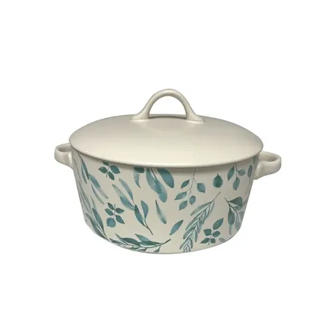 Eetrite Stoneware Floral 3.8L Round Casserole