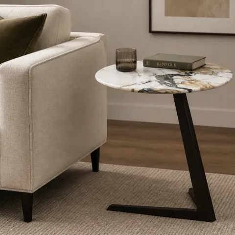 Hii Picasso Stone Top Marble Side Table CT326/J Display