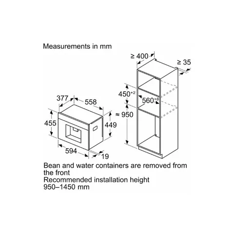 Bosch Series 8 Built-In Automatic Coffee Machine
