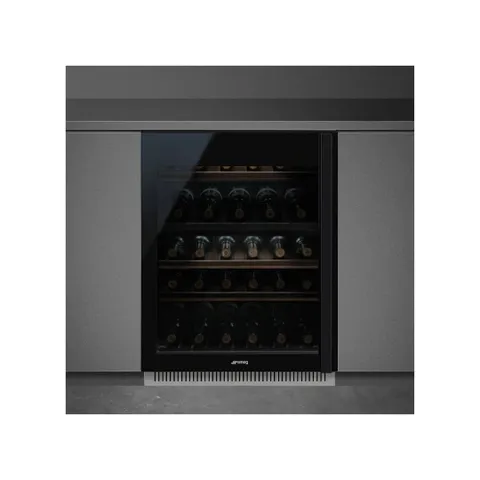 Smeg 82cm DSN Integrated Left Hinged Wine Cooler CVI638LN3 Display
