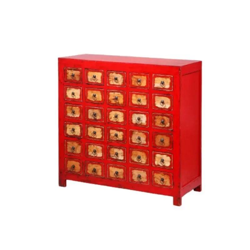 Malta 30 Drawer Storage Red Chest Tafelberg Furnishers
