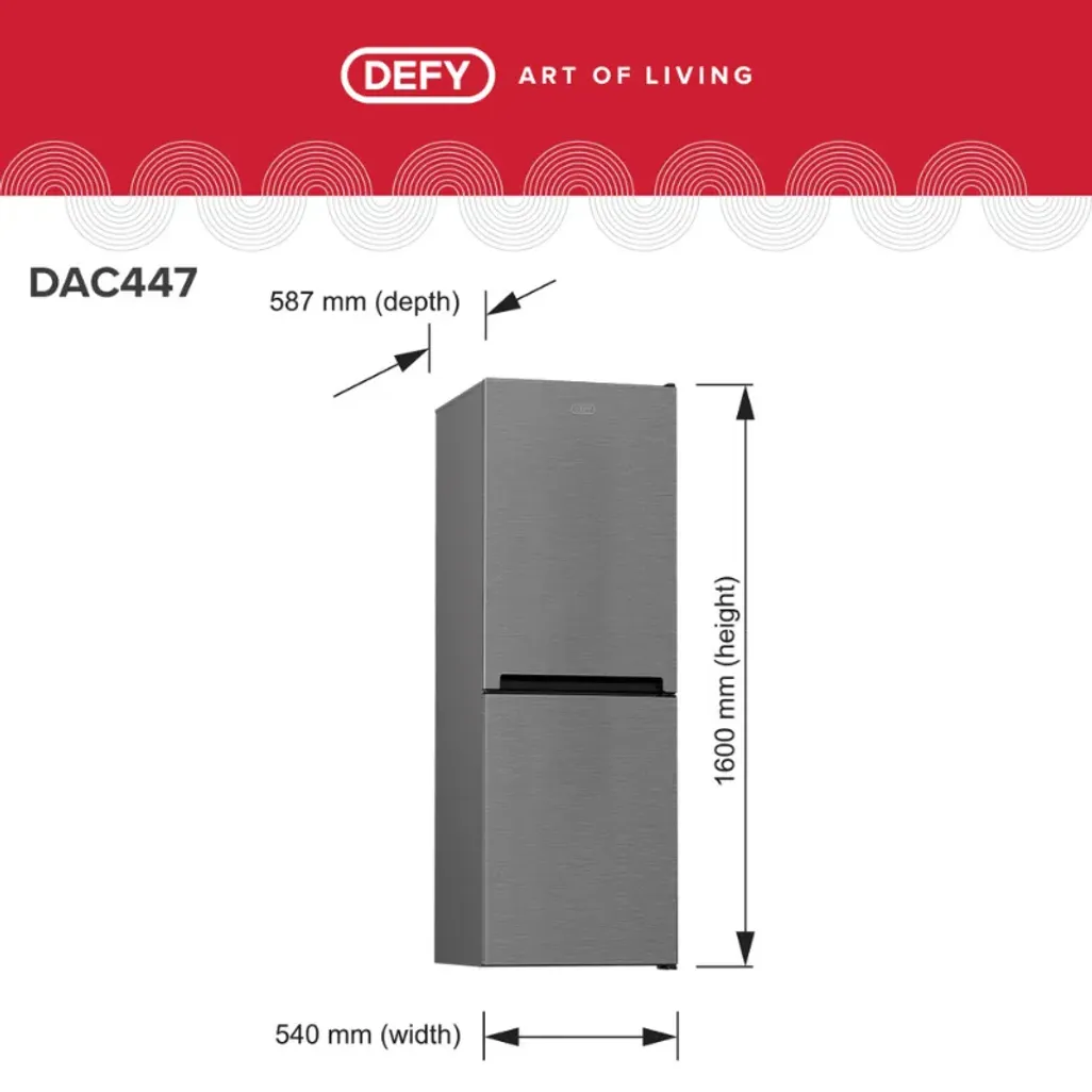 Defy 247L Metallic Bottom Freezer DAC447 | Tafelberg Furnishers