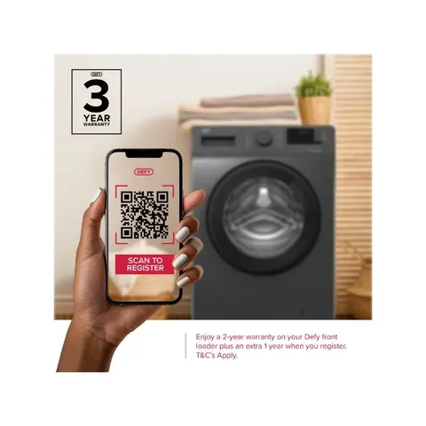 Defy 7kg Front Loader SteamCure Front Loader Washing Machine Scan