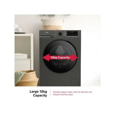 Defy 12kg SteamCure Front Loader Washing Machine DAW398 Capacity