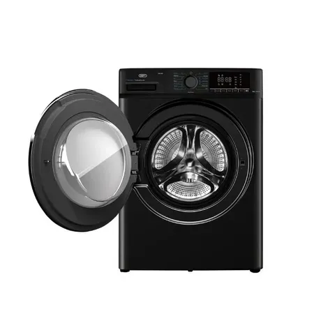 Defy 8kg Midnight Black Front Loader Washing Machine Open