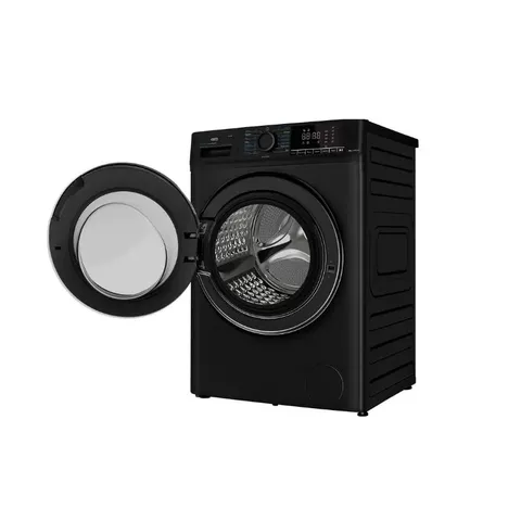 Defy 8kg Midnight Black Front Loader Washing Machine Side