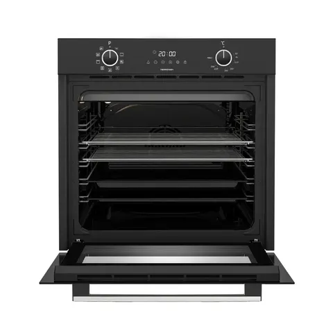 Defy 60cm Black Built-in Oven Open