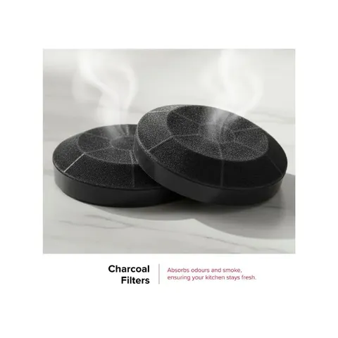 Defy Cookerhood Curved Glass Island DCH323 Charocal Filter