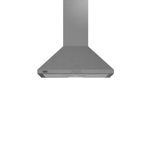 Defy 60cm Silver Inox Chimney Cooker Hood DCH60CSS Front