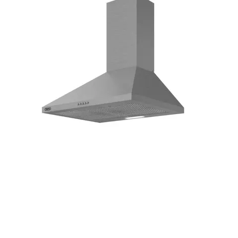 Defy 60cm Silver Inox Chimney Cooker Hood DCH60CSS Side