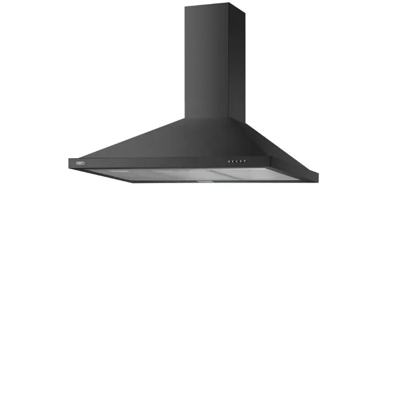 Defy 90cm Black Chimney Cookerhood DCH90CB | Tafelberg Furnishers