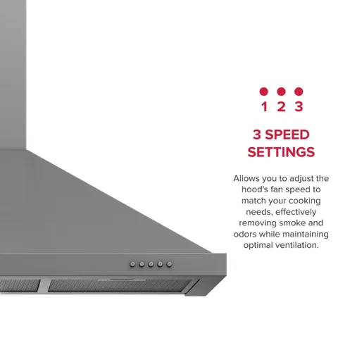 Defy 90cm Stainless Steel Chimney Cookerhood DCH90CSS - Speed