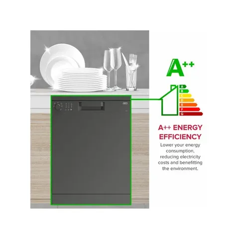 Defy 13 Place Manhattan Grey Dishwasher DDW242 - Energy