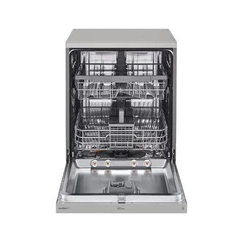 LG 14 Place QuadWash with TrueSteam Dishwasher DFC532FP open