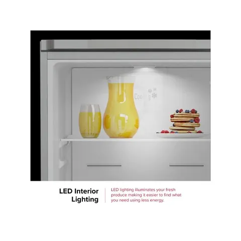 Defy 343L Titanium Inox Upright Fridge DFD458 Lighting