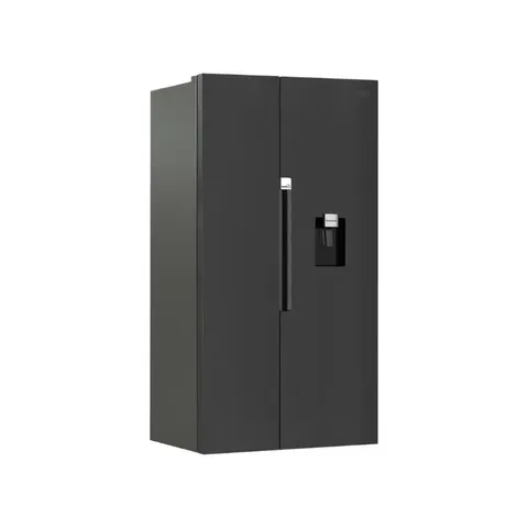 Defy 555L Naturelight Dark Inox Side By Side Fridge DFF647 Side