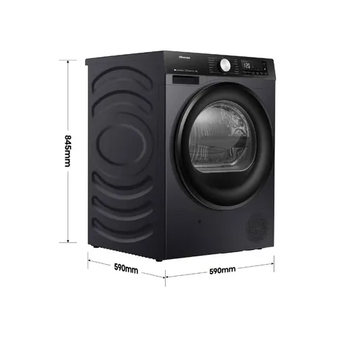 Hisense 9kg Heat Pump Tumble Dryer DH3S902UB Dimensions