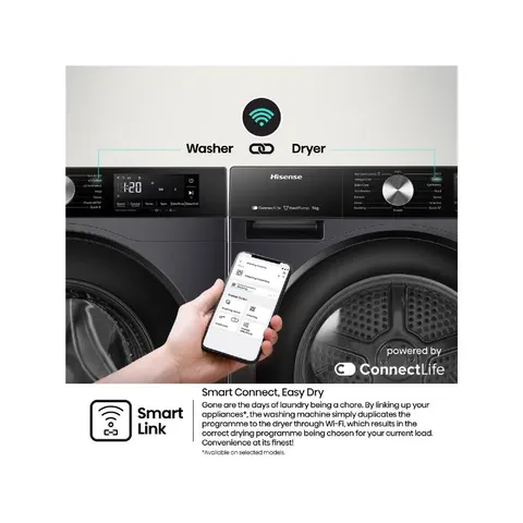 Hisense 9kg Heat Pump Tumble Dryer DH3S902UB WIFi