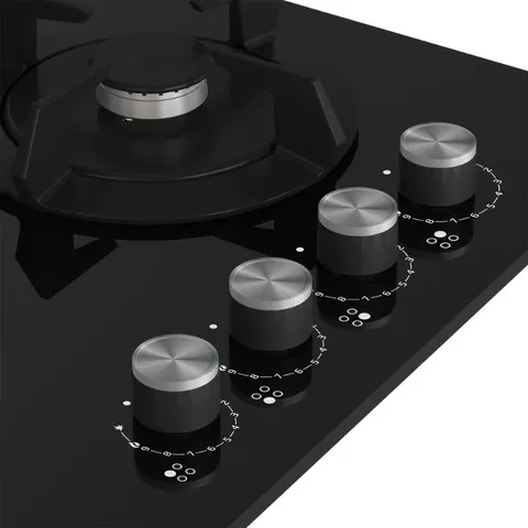 Defy 4 Burner Gemini Gas on Glass Hob DHG701 controls