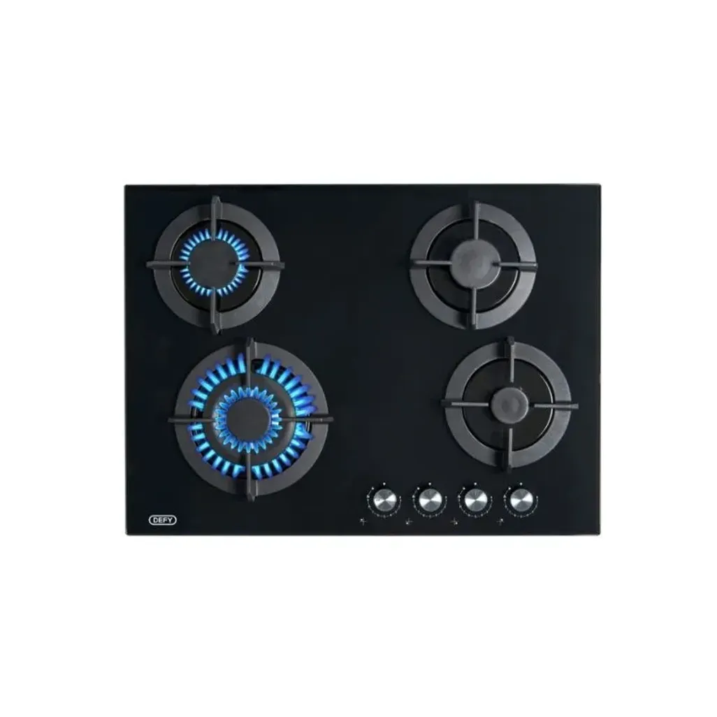 Defy 4 Burner Gemini Gas on Glass Hob DHG701 Tafelberg Furnishers
