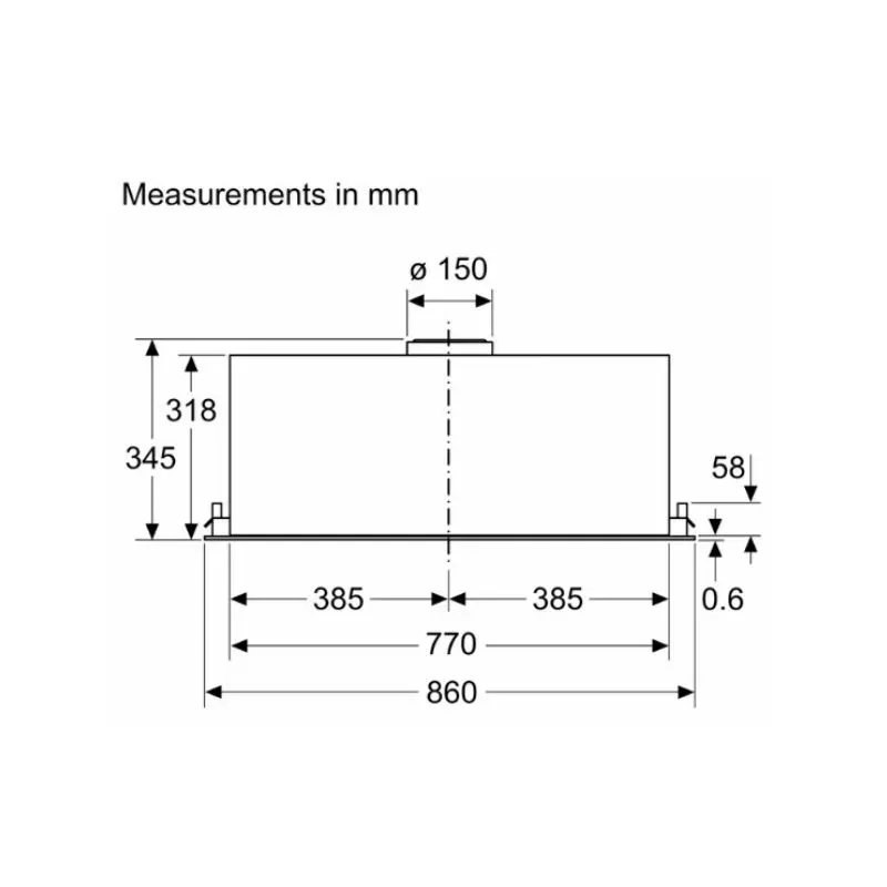 Bosch 86cm Built-in Canopy Extractor DLN87AC50 | Tafelberg Furnishers
