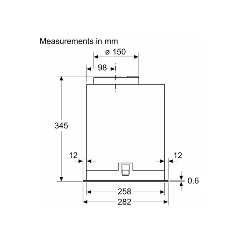 Bosch 86cm Built-in Canopy Extractor DLN87AC50 | Tafelberg Furnishers