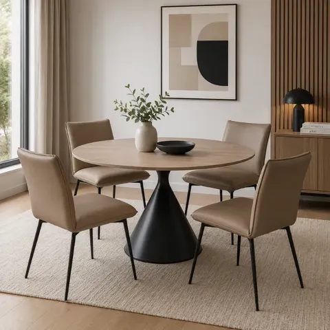 Hii Celia 1m Round Dining Table DT-258 Dispaly