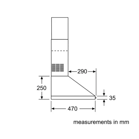 Bosch 60cm Series 2 Extractor Hood Dimensions