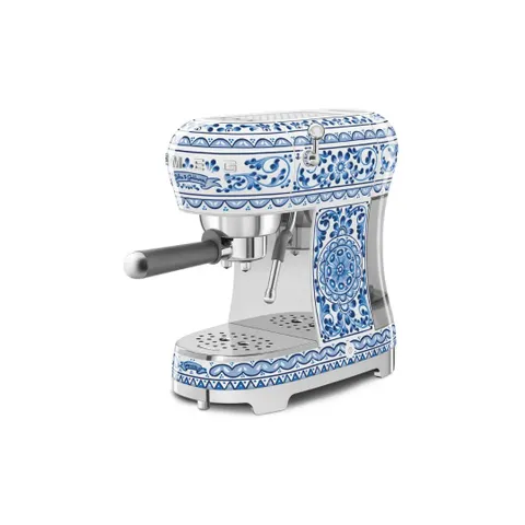 Smeg Dolce & Gabbana Blu Mediterraneo Espresso Coffee Machine ECF02DGBEU