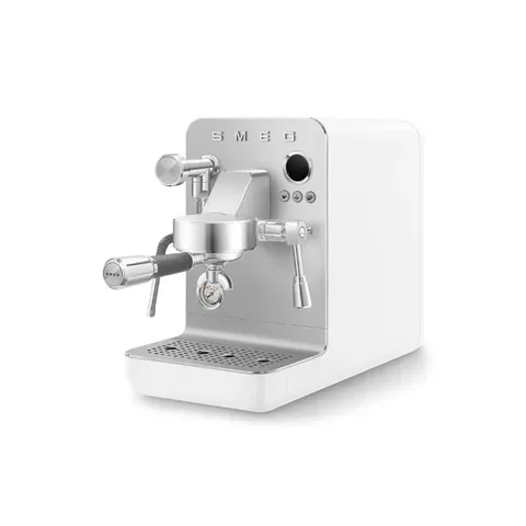 Smeg White Espresso Manual Coffee Machine EMC02WHMEU