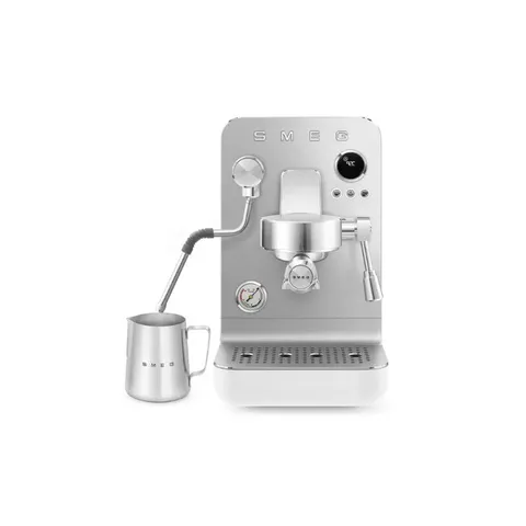 Smeg White Espresso Manual Coffee Machine EMC02WHMEU Steam Function