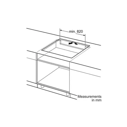 Siemens 90cm Black Induction Hob EX975LVC1E Placement