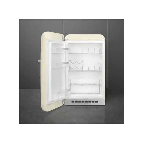 Smeg 55cm Retro Cream Left Hinge Happy Bar Fridge FAB10HLCR5 Interior