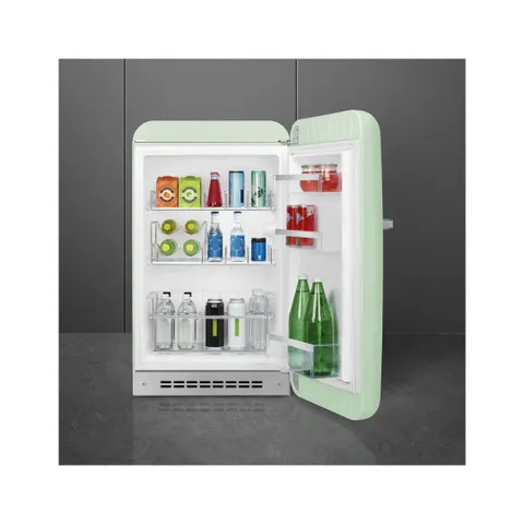 Smeg 55cm Retro Right Hinge Happy Bar Fridge FAB10HR Open