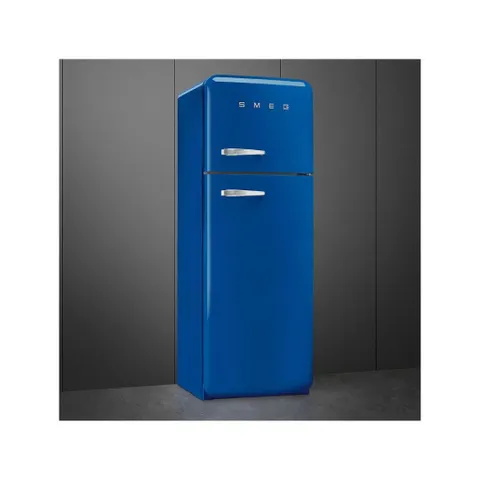 Smeg 60cm Retro Right Hinge Top Freezer FAB30R Blue Fridge