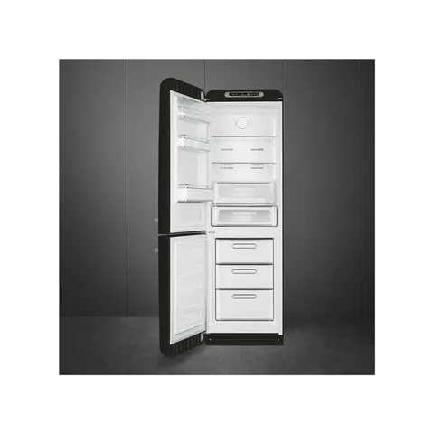 Smeg 60cm Retro Left Hinge Bottom Freezer FAB32L Open