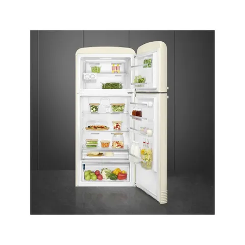 Smeg 80cm Retro Right Hinge Top Freezer FAB50R Open