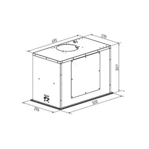 Falco 52cm Built-in White Glass Extractor